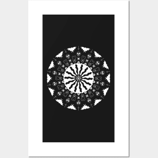 Spooky Halloween Mandala Posters and Art